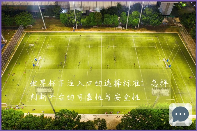 世界杯下注入口的选择标准：怎样判断平台的可靠性与安全性